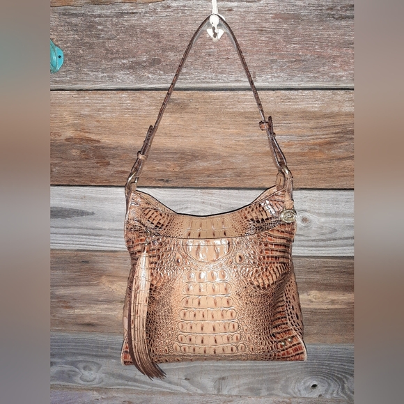 Brahmin Handbags - Brahmin "Elin" Leather Shoulder/Hobo bag, Toasted Almond